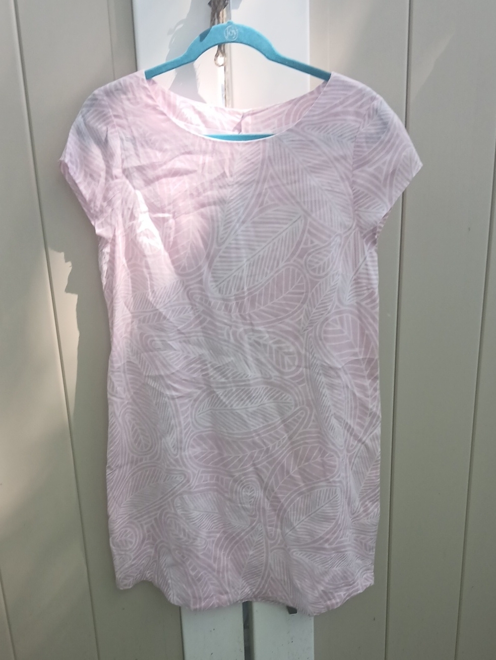 Island Company Pink and White CapriCorn Linen Dress